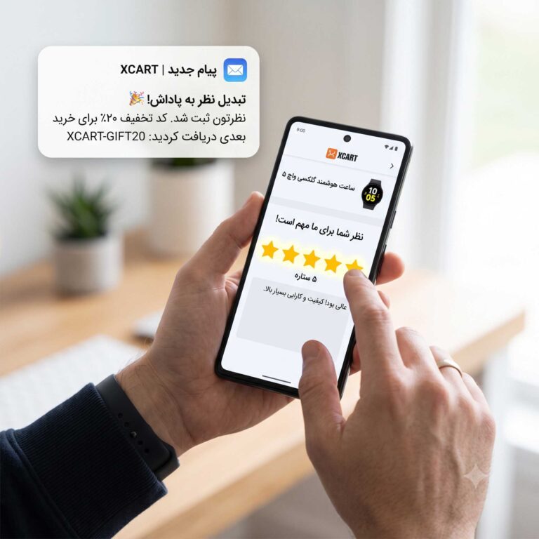 کمپین نظر سنجی پس از خرید با افزونه XCart.
